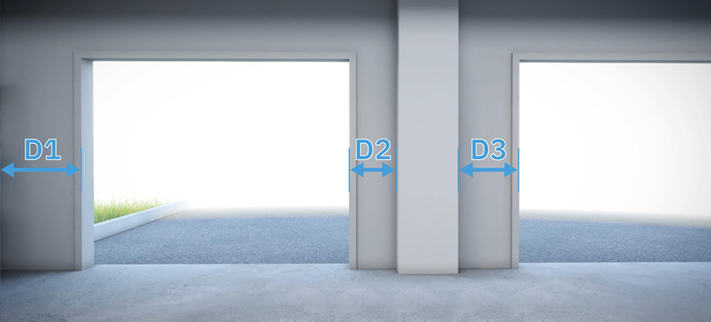 measure distance opening each door obstacle garage door